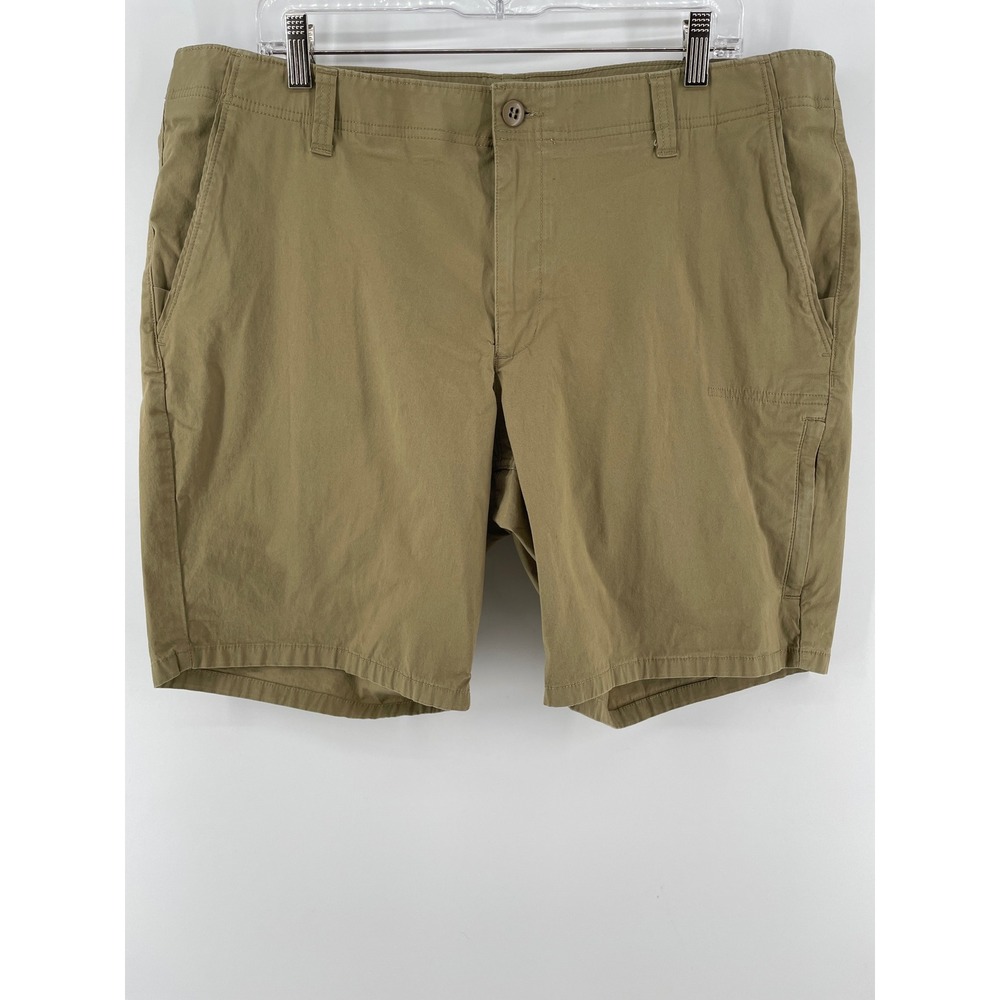 Dockers‎ Chino Shorts Mens 38 Khaki Tan Side Zip Pocket Anchor Logo WPL 423
